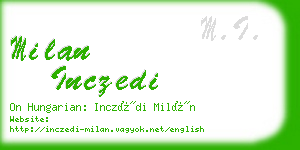 milan inczedi business card